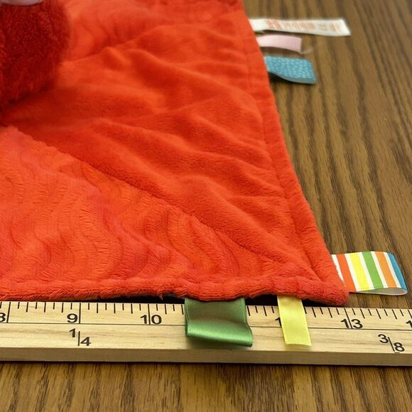 Elmo Sesame Street Red Lovey Security Blanket Bright Starts Teether 13x13 - Picture 8 of 9